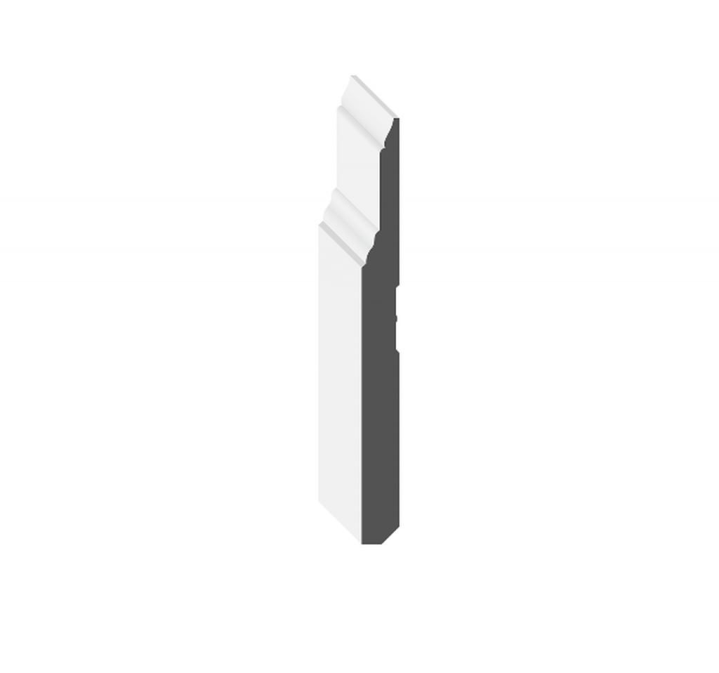 Baseboard 2 Step Bevel Primed  1/2x 5 1/4"x10 ft.