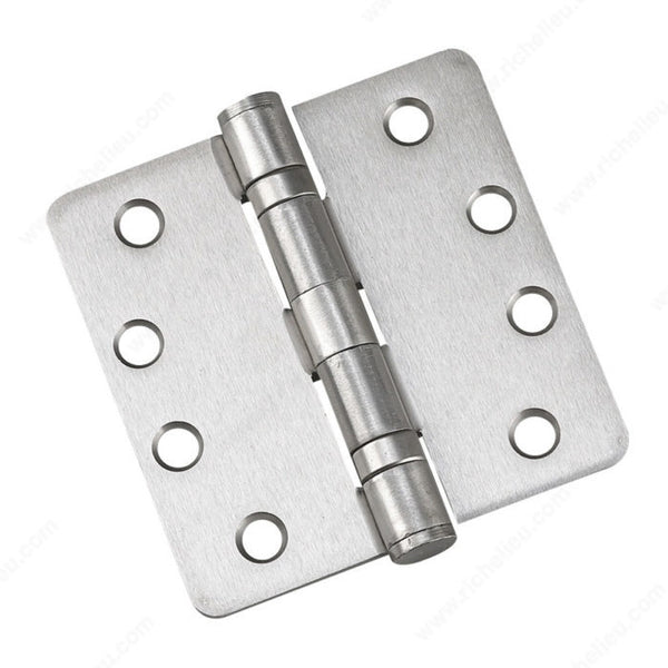 Onward 4" Full Mortise Ball Bearing Butt Hinge - 1/4" Radius (pack of 3)
