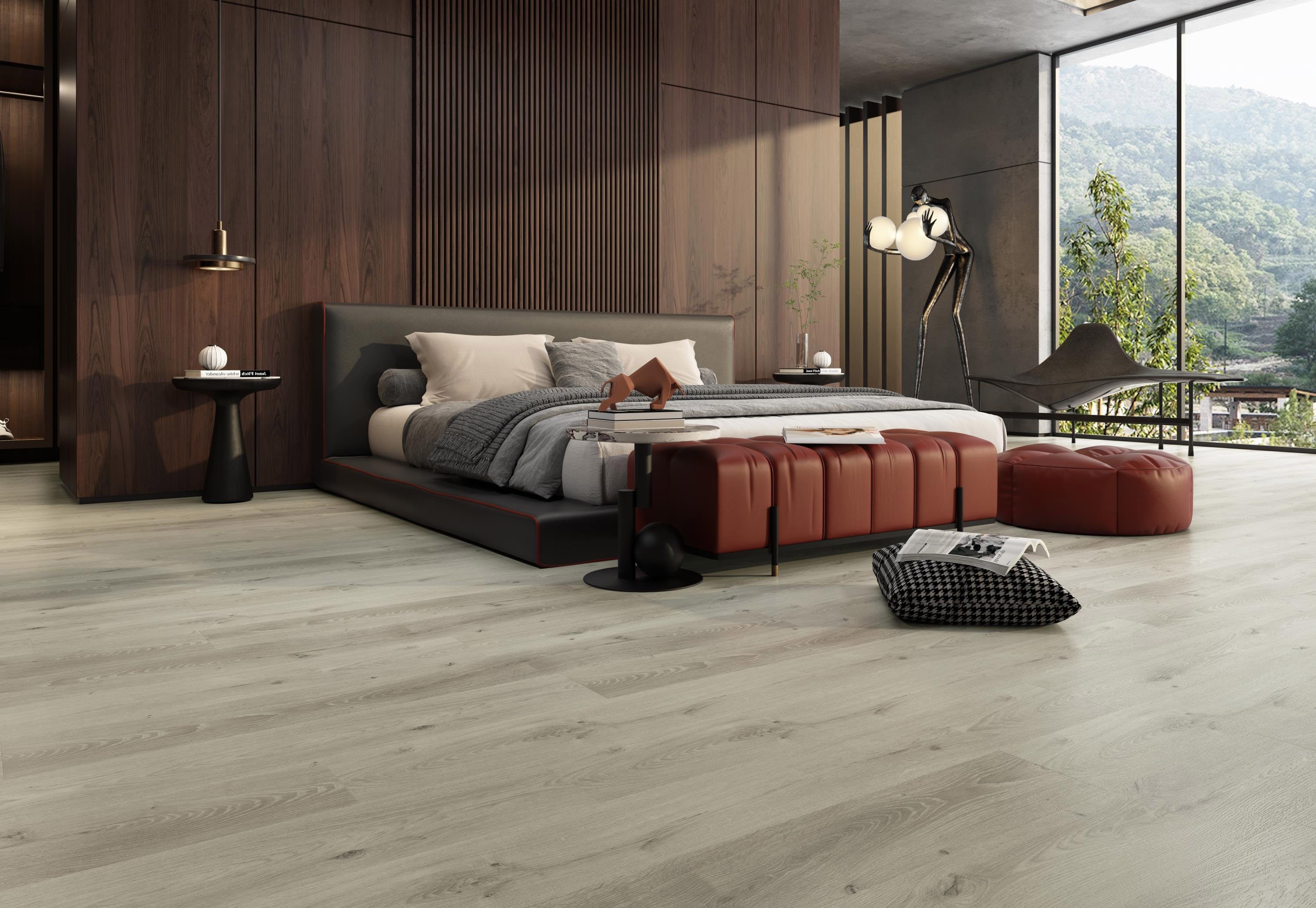 7 mm Senior Grey Color SPC Vinyl Flooring& $2.10/ Sqft