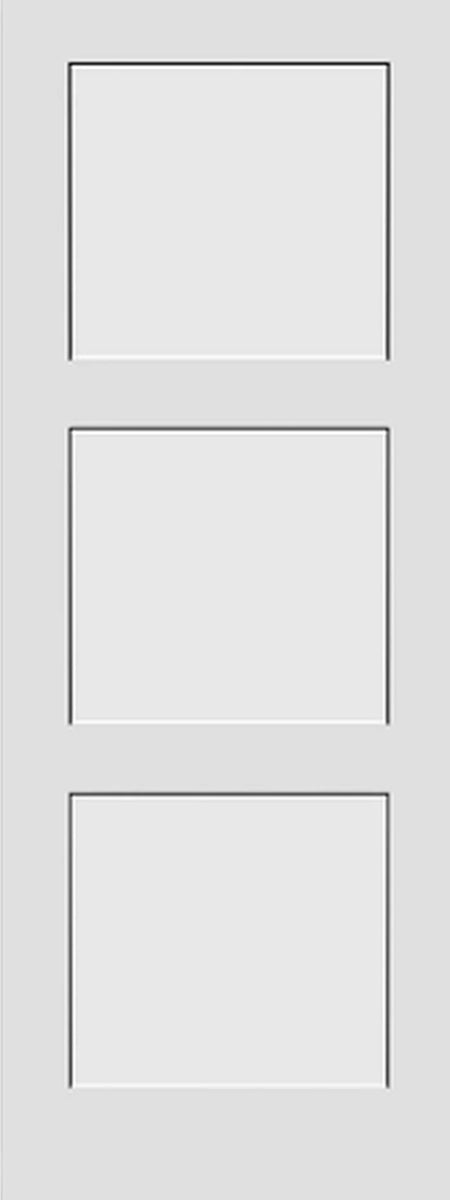 3-Panel Shaker Solid Core Door 80"