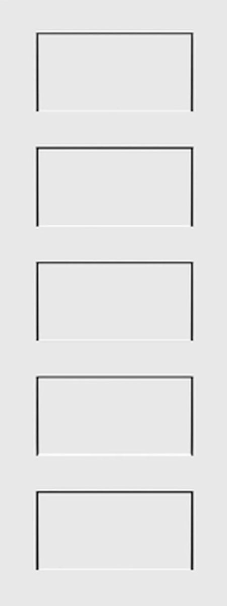 5-Panel Shaker Solid Core Door 80"