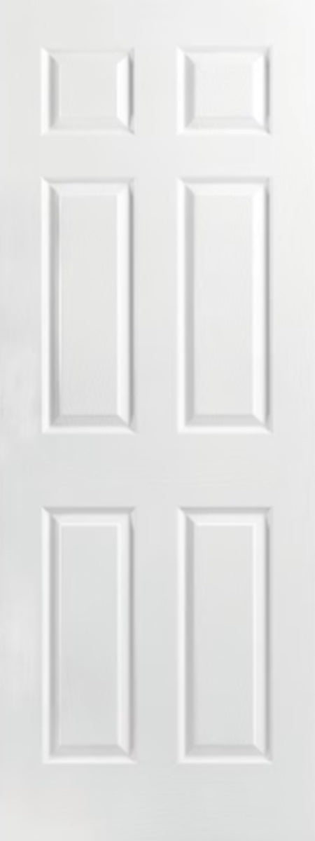 Pre-Hung 6 Panel Textured Hollow Core Door.