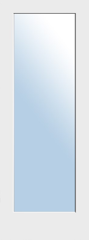 1 Panel Clear Glass Interior Solid Core Door 80"